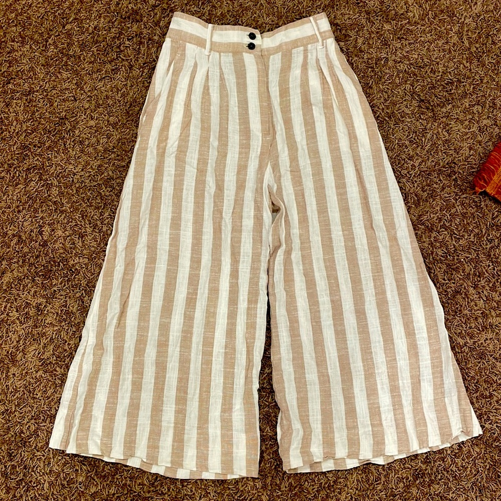Stripped goucho pants